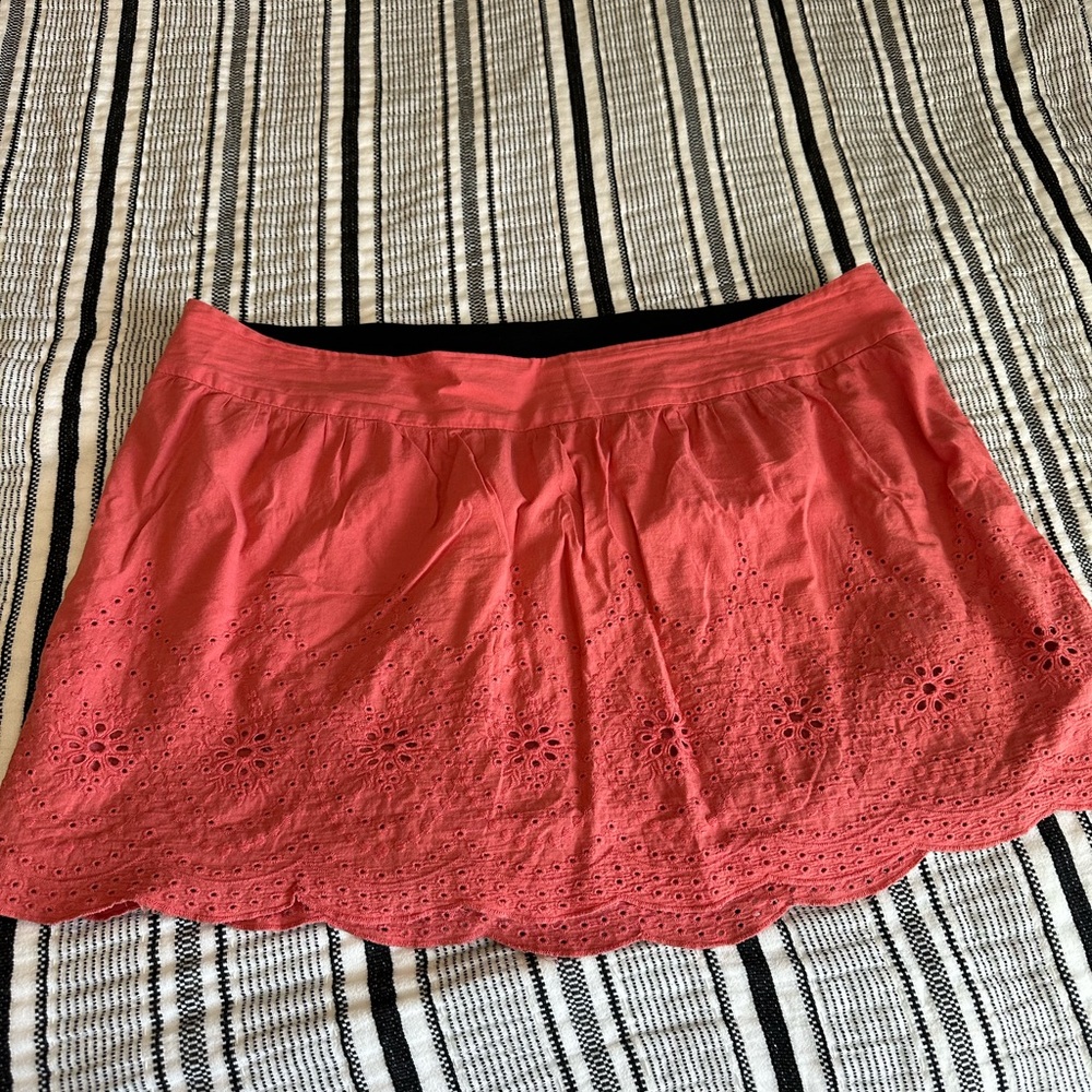 Coral Eyelet Women's Skirt